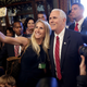 Vice President Mike Pence poses for a selfie during an event celebrating National Military Appreciation Month and National Military Spouse Appreciation Day in the Eisenhower Executive Office Building May 9, 2017 (Photo by Chip Somodevilla/Getty Images)